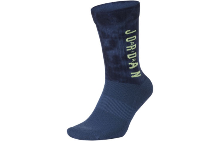 Air Jordan Legacy Sport DNA Tie Dye Alphabet Athleisure Casual Sports Socks Couple Style One Pair Bl - 2