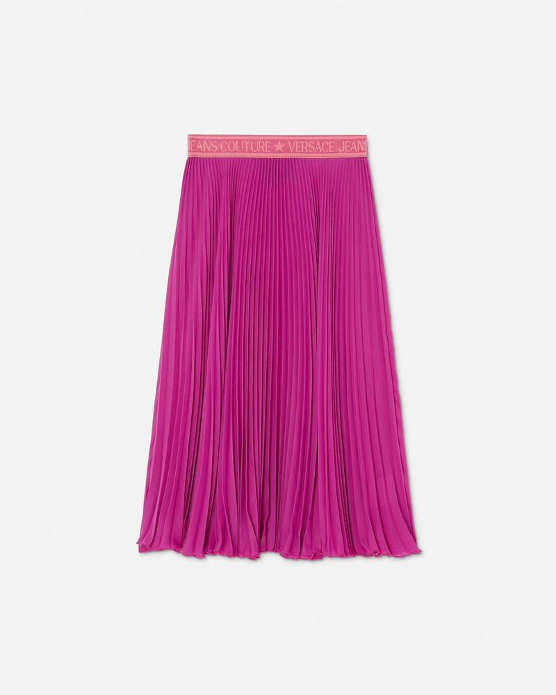 Logo Pleated Midi Skirt - 1