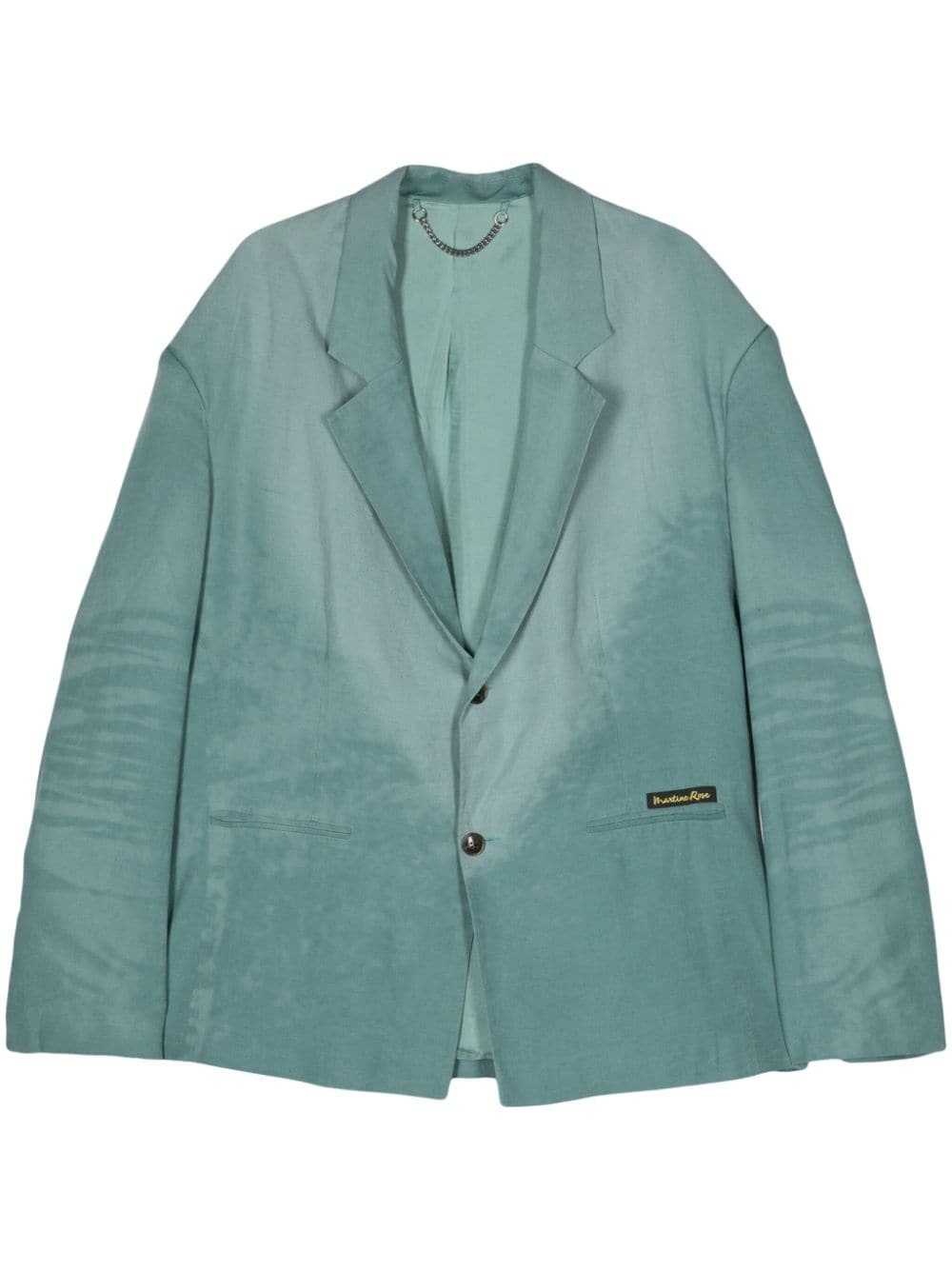 bleached-effect poplin blazer - 1