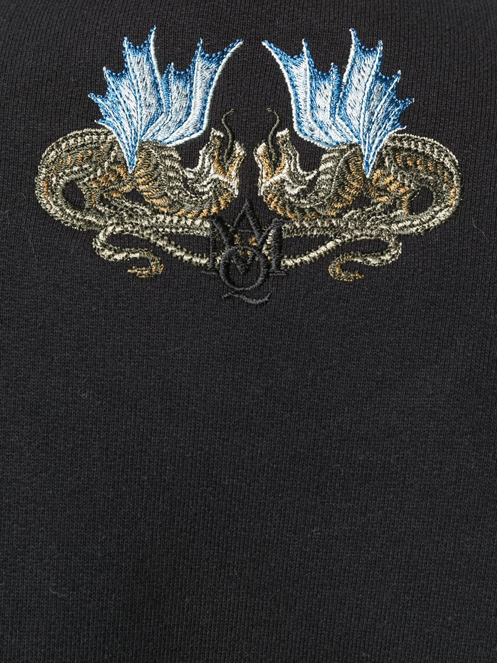 dragon patch flared dress - 5