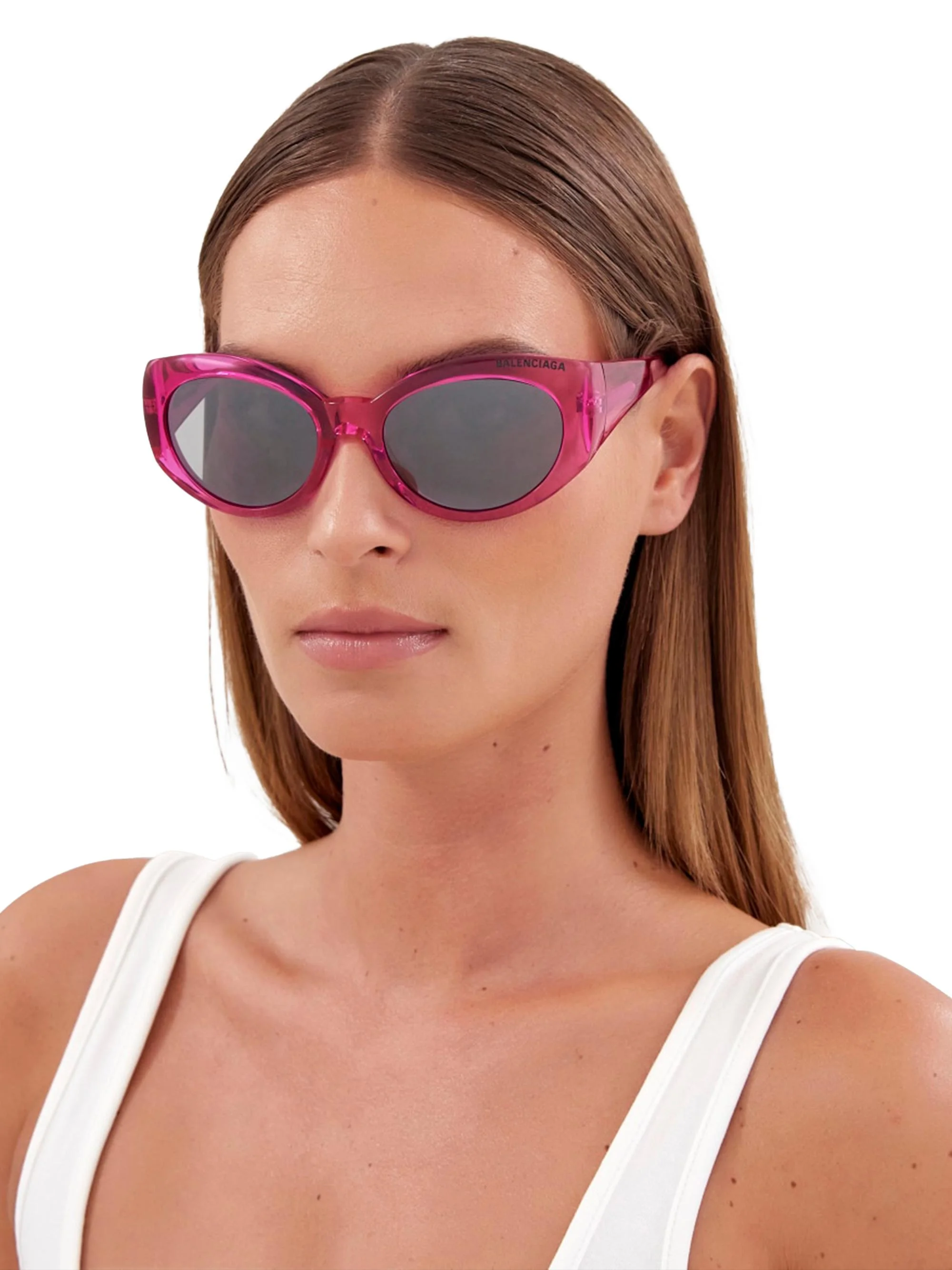 Women's 57MM Oval Sunglasses - Fuchsia - 1