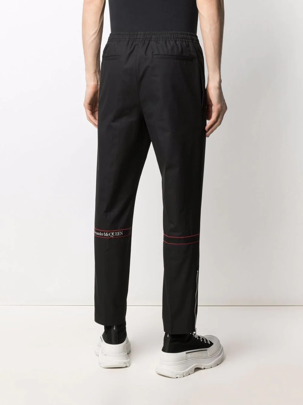 logo-strap trousers - 4