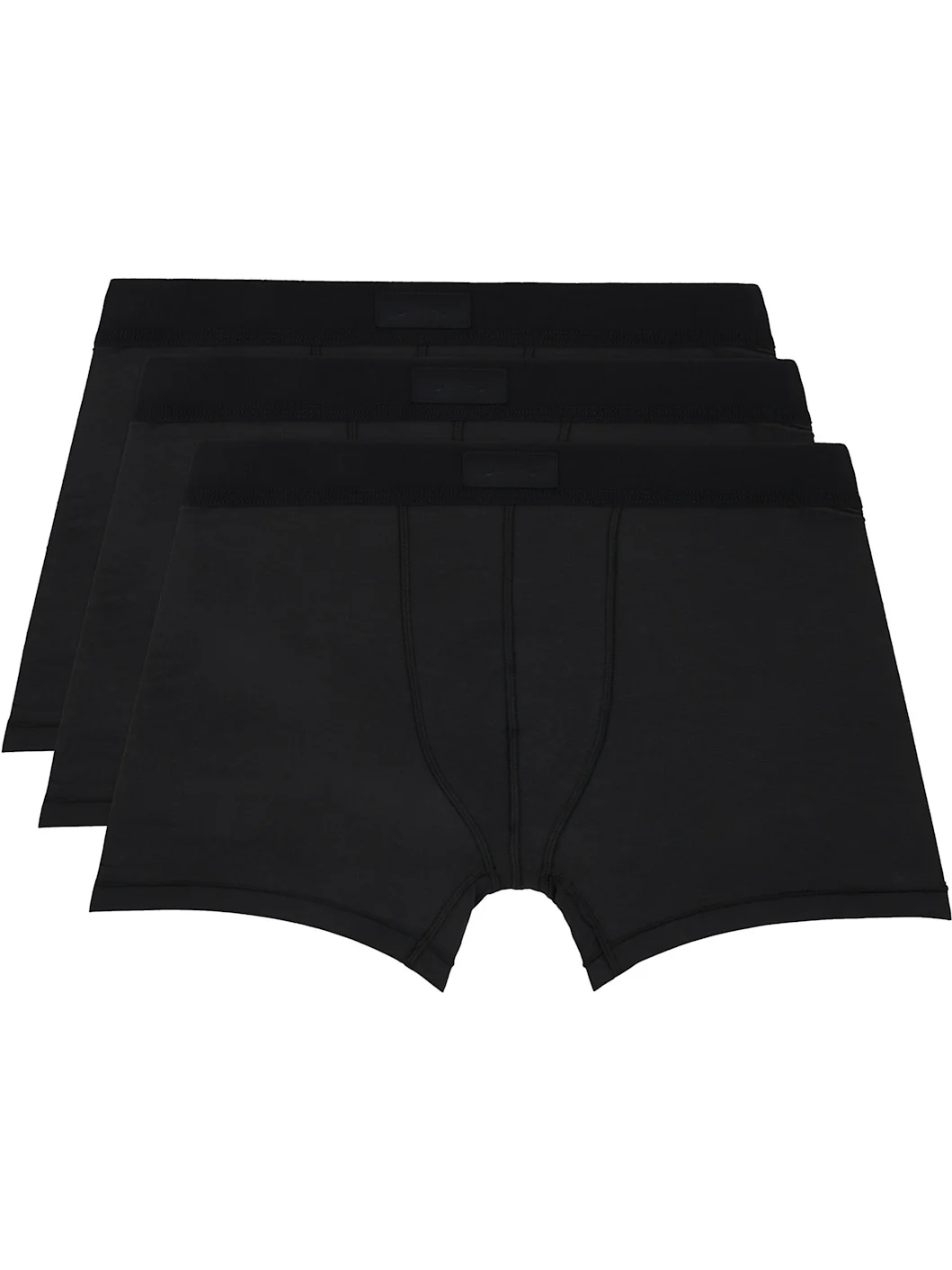 Three-Pack Black SKIMS Cotton 3" Boxer Briefs - 1