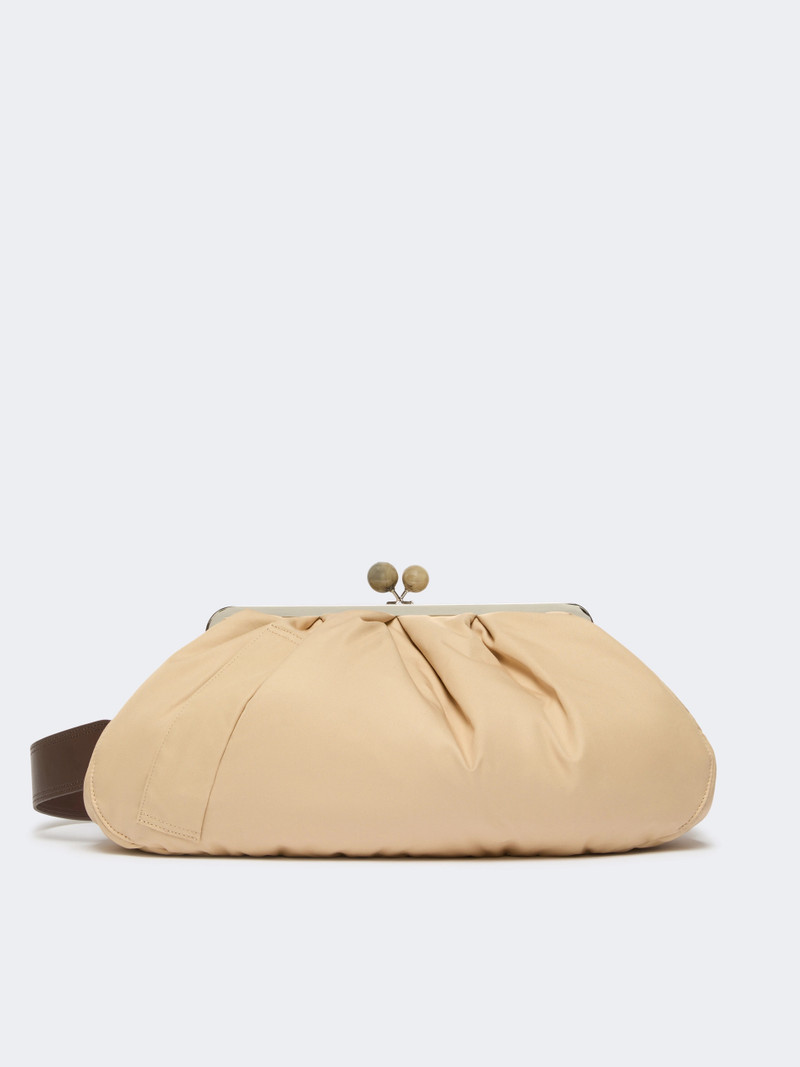 Extra-large padded technical gabardine Pasticcino Bag - BEIGE 1