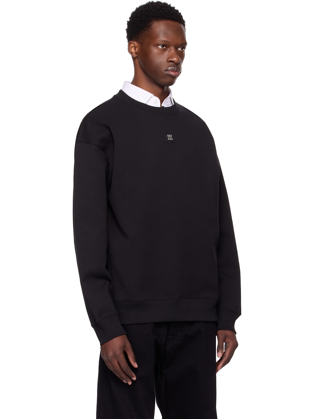 Black Stacked Logo Badge Sweatshirt - 2