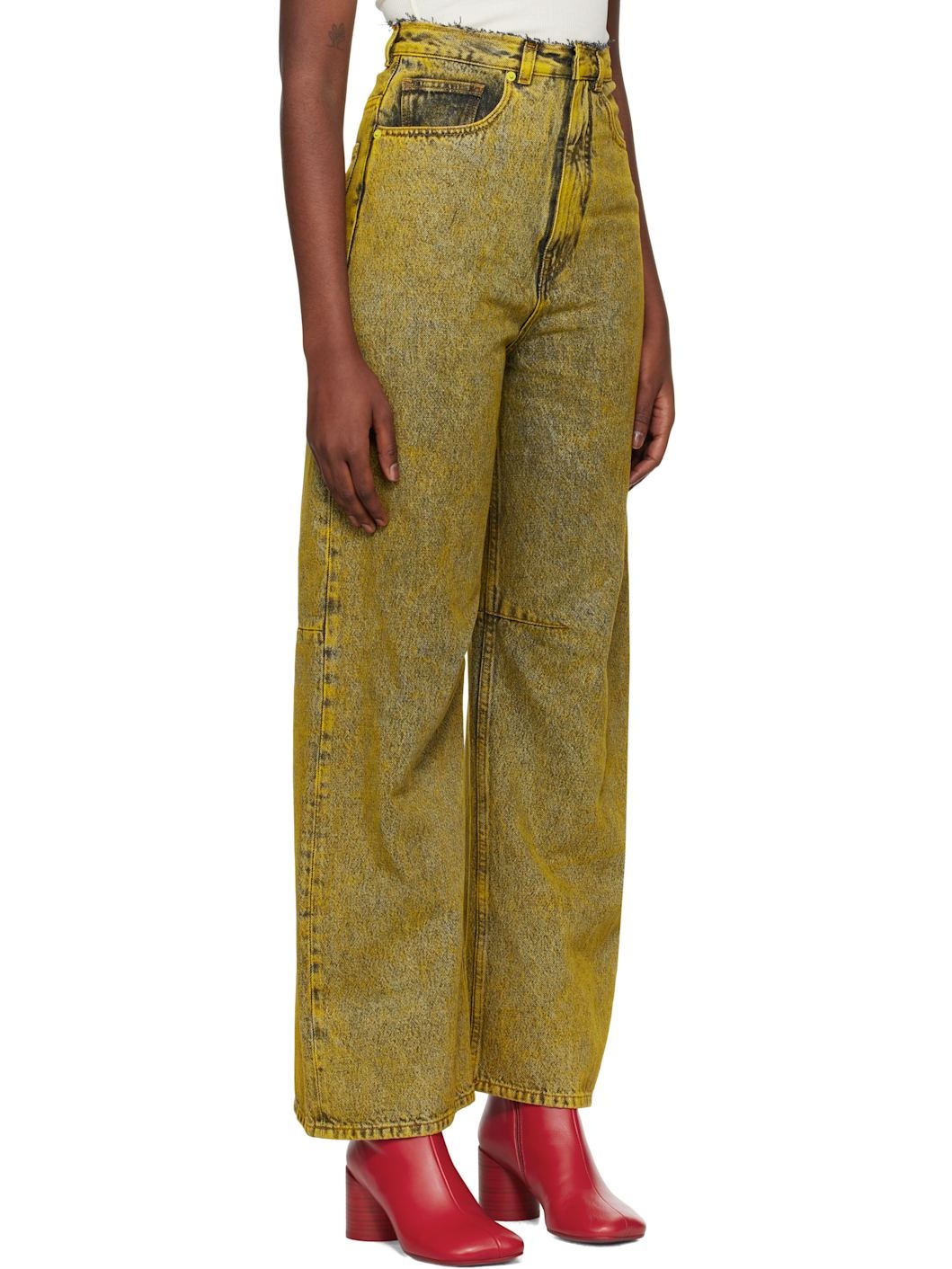 Yellow 5-Pocket Jeans - 2