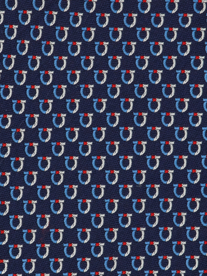 FERRAGAMO Bicolor Gancini jacquard tie outlook