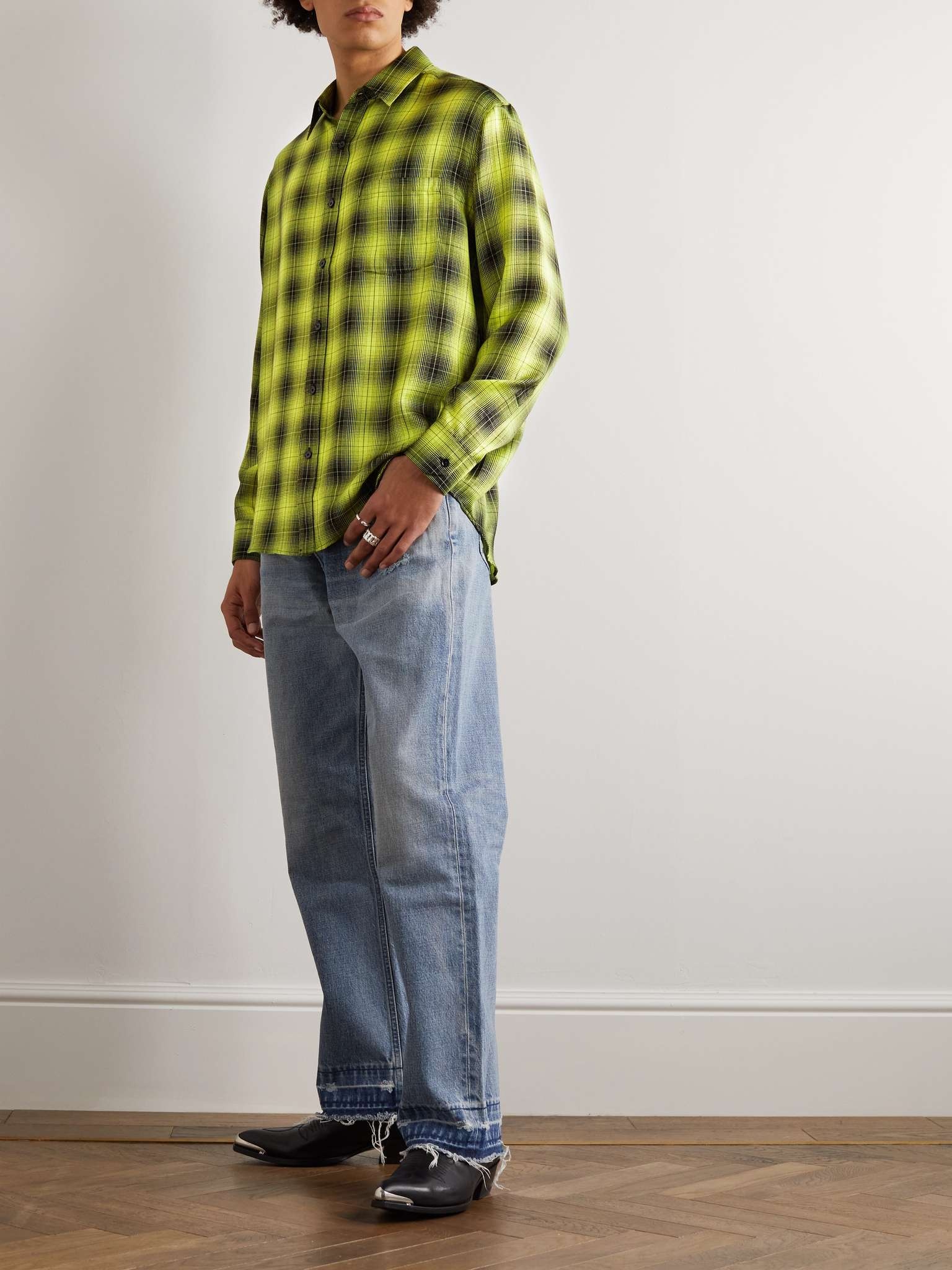 【日本入手困難】セリーヌ OVERSHIRT IN CHECKED WOOL シャツ CELINE oversized shirt in checked wool | REVERSIBLE
