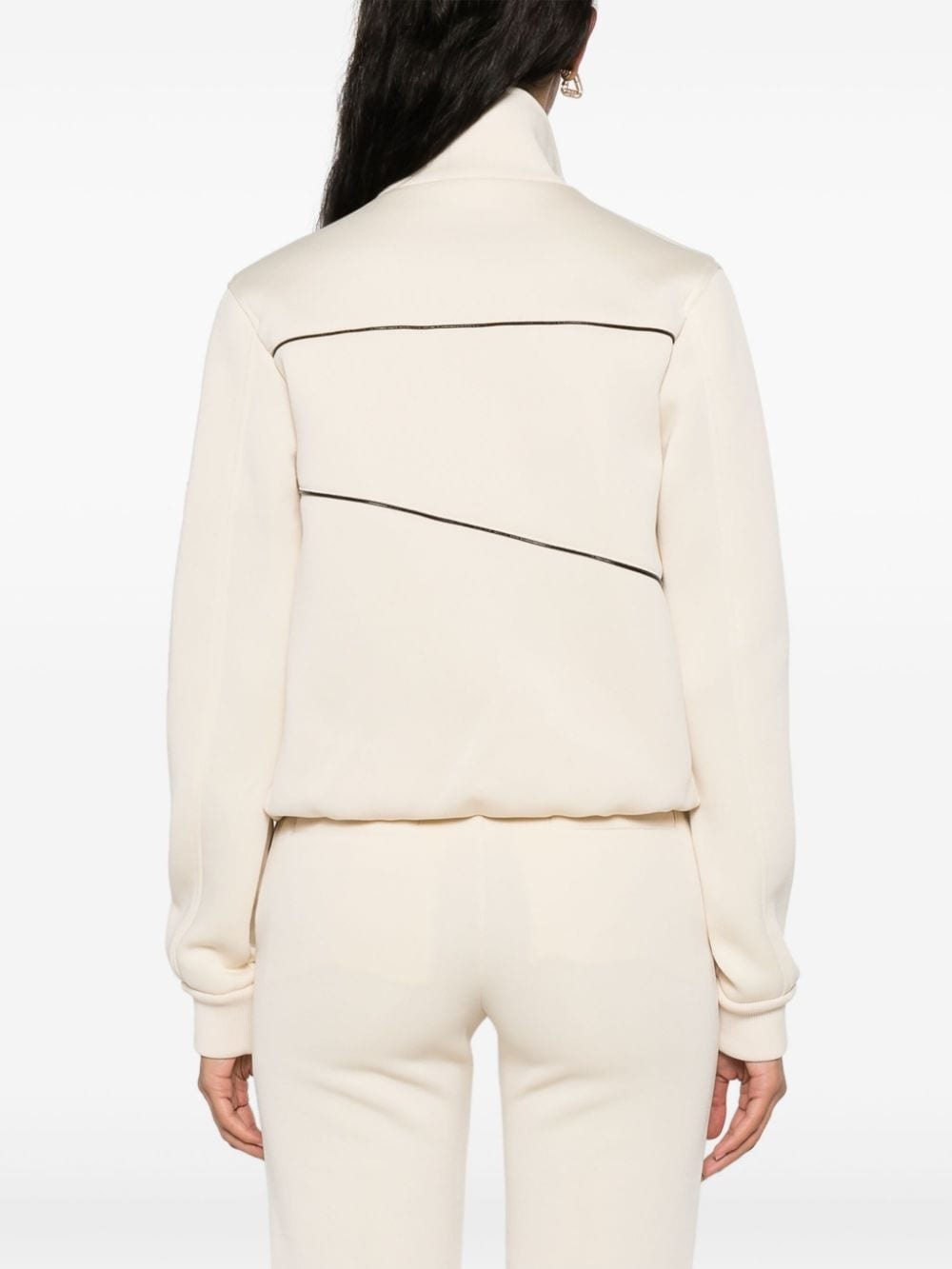 logo-patch track bomber jacket - 4