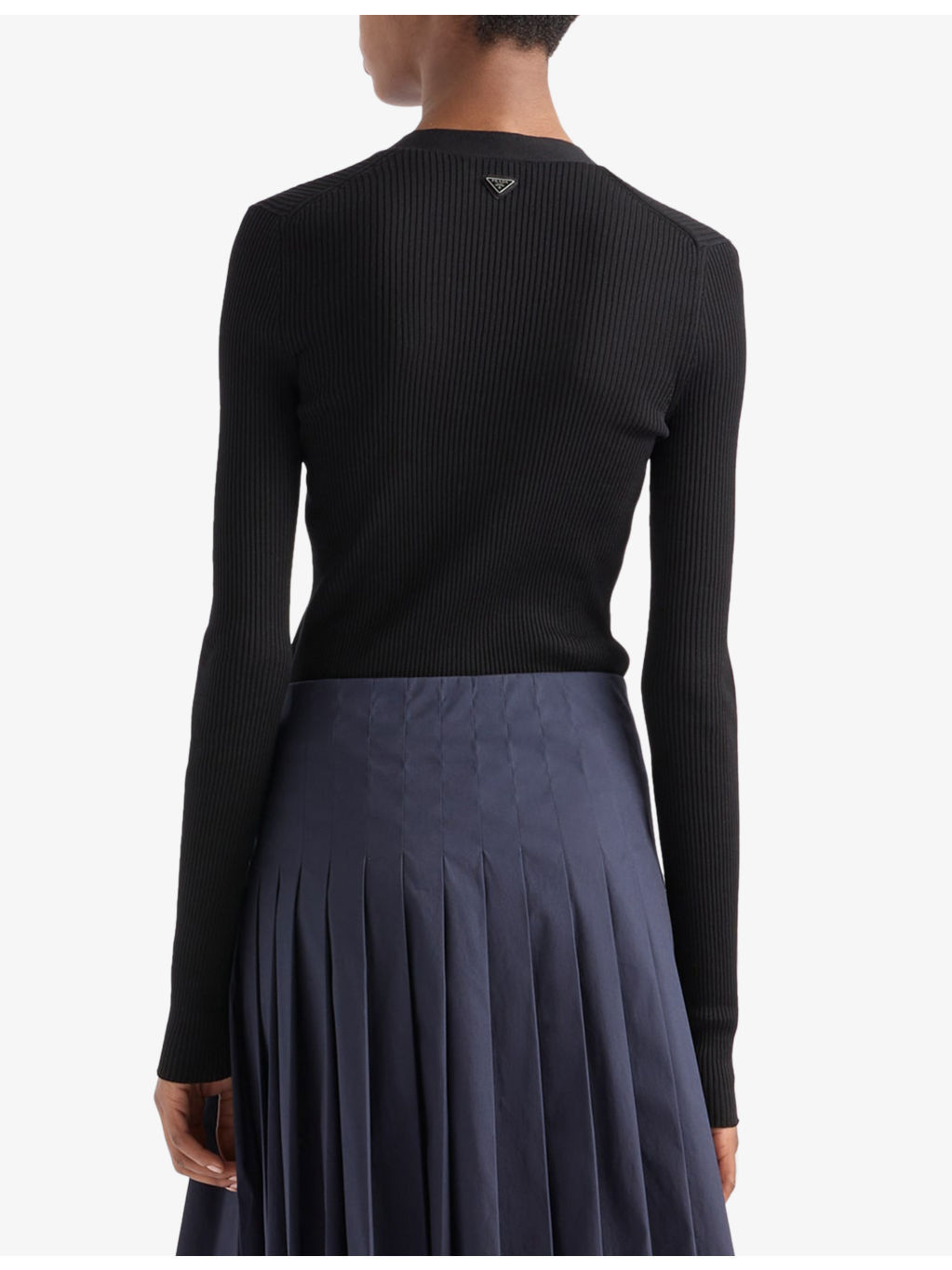 Enamelled-Logo Ribbed Cotton Knit Cardigan - 4
