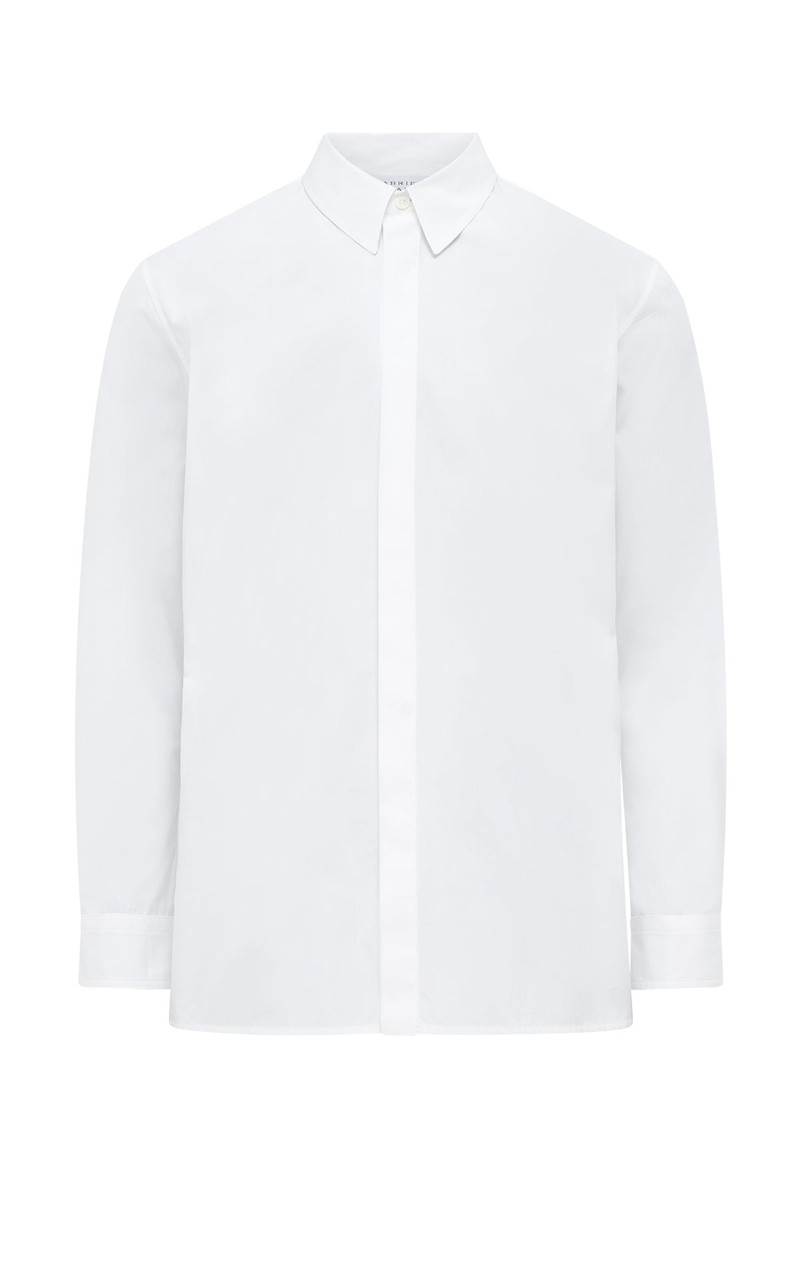 Nicolas Shirt in White Sea Island Cotton Poplin - 1