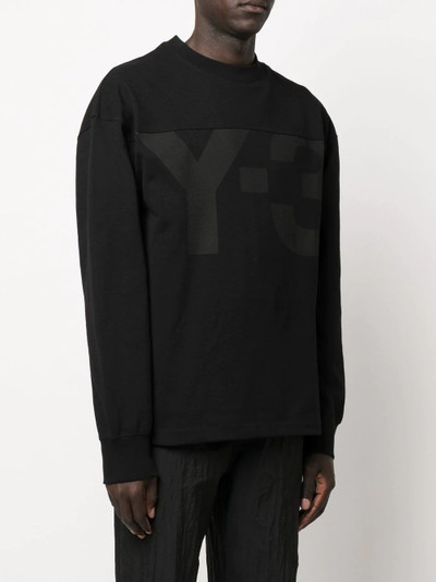 Y-3 logo-print drawstring sweatshirt outlook