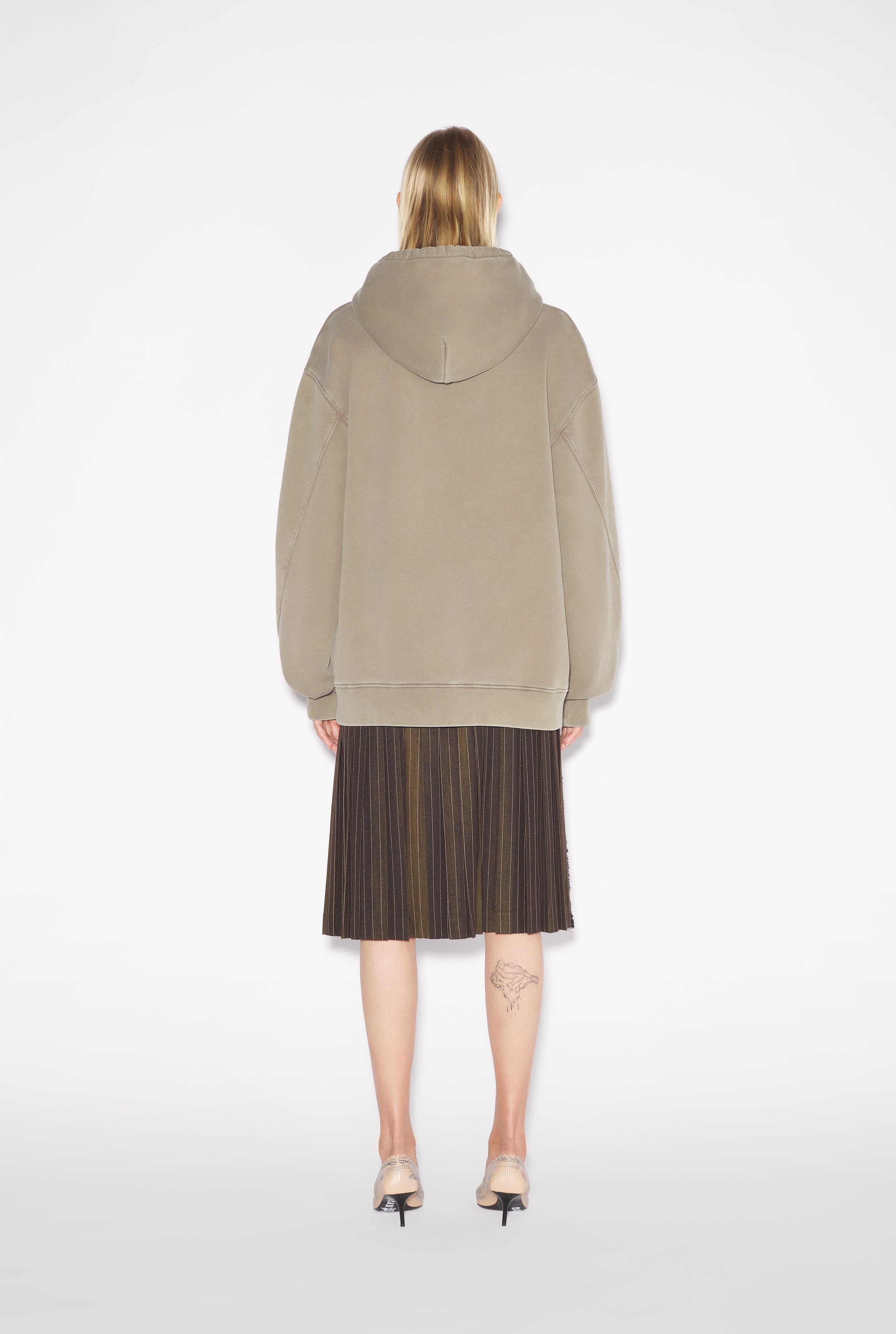 THE TATTOO SAFE SEX KHAKI HOODED SWEATSHIRT - 3