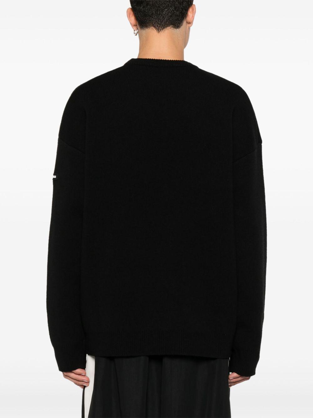 logo-patch wool sweatshirt - 5