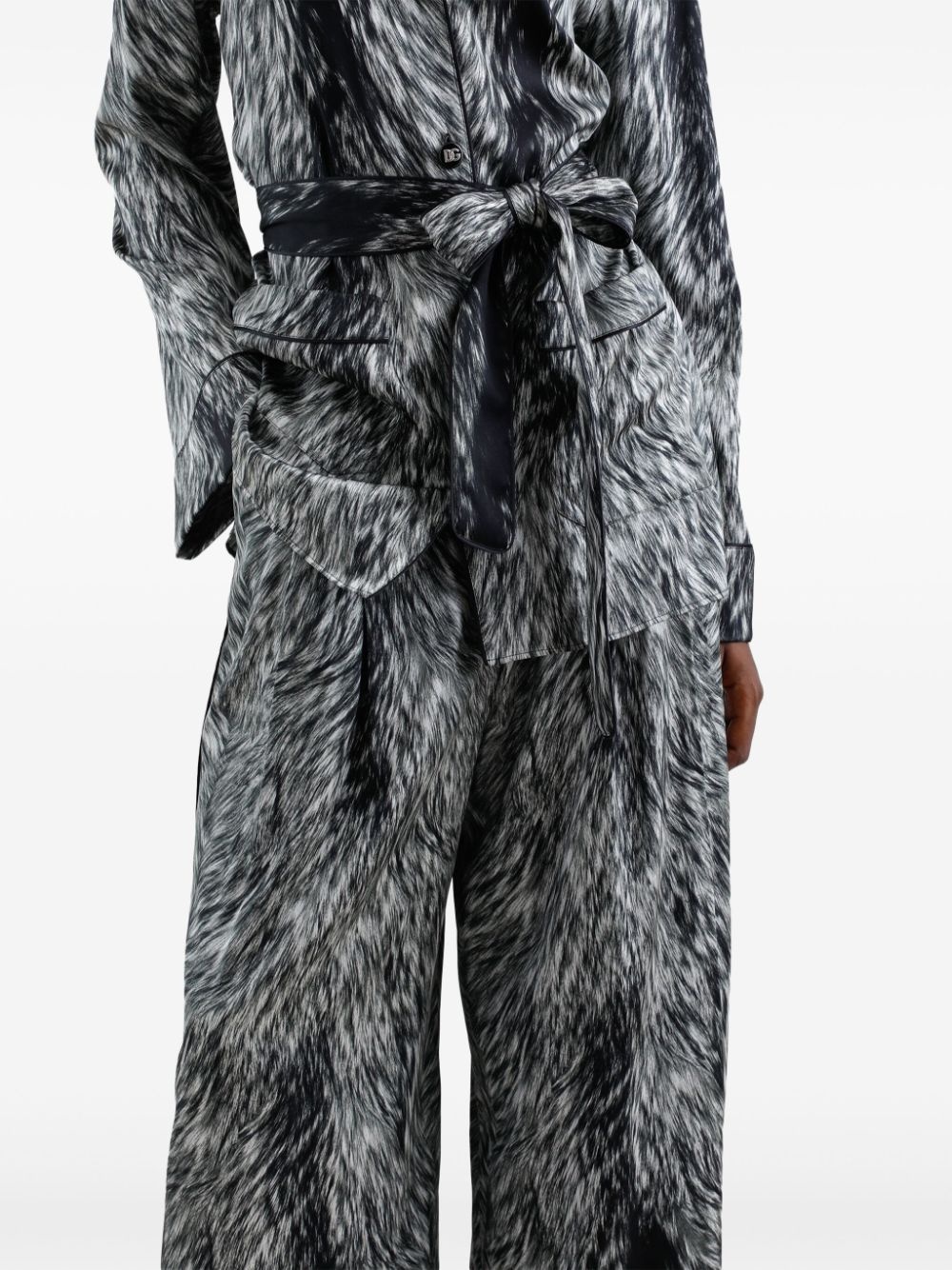 fur-print blouse - 5
