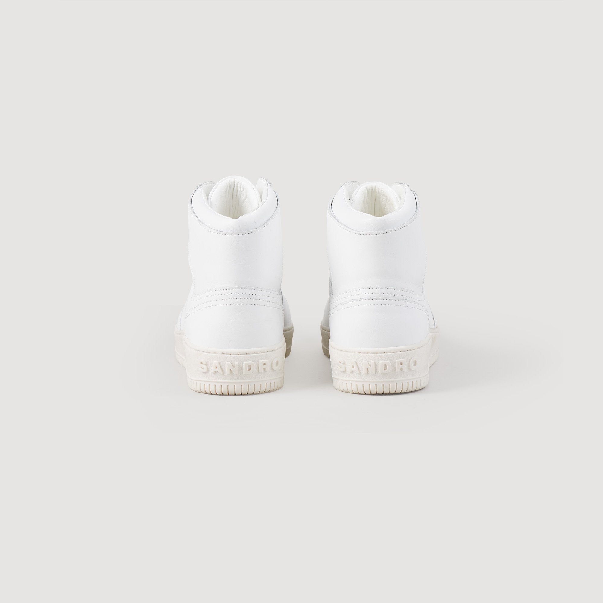 Leather high-top sneakers - 3