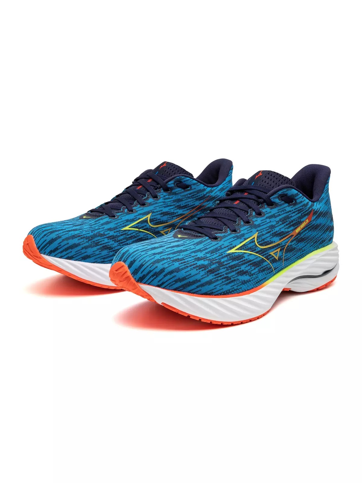 Wave Rider 28 "Blue Pace/Green Gecko" Men's Running Shoe - 5