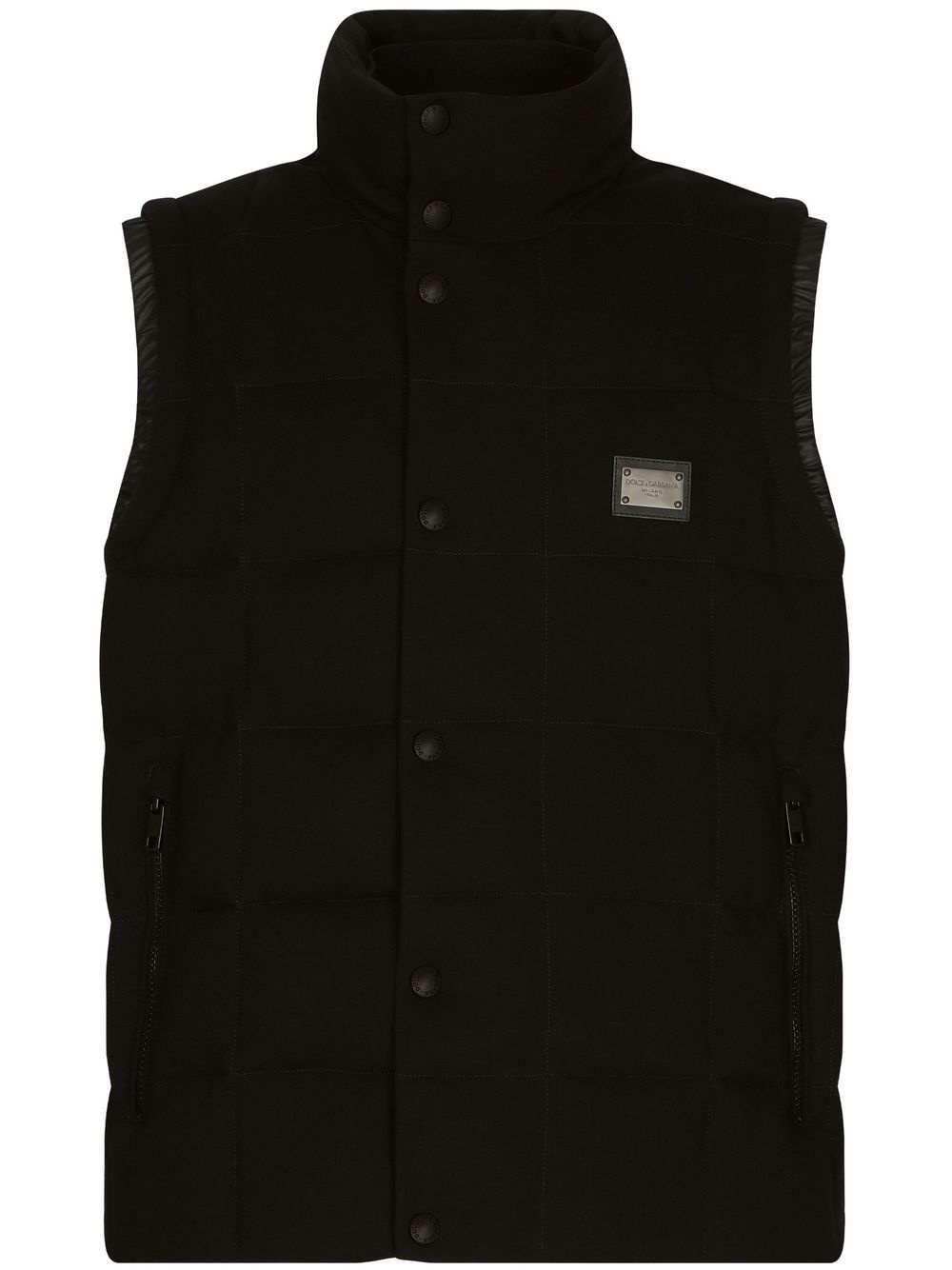 DG Essentials logo-plaque padded gilet - 1