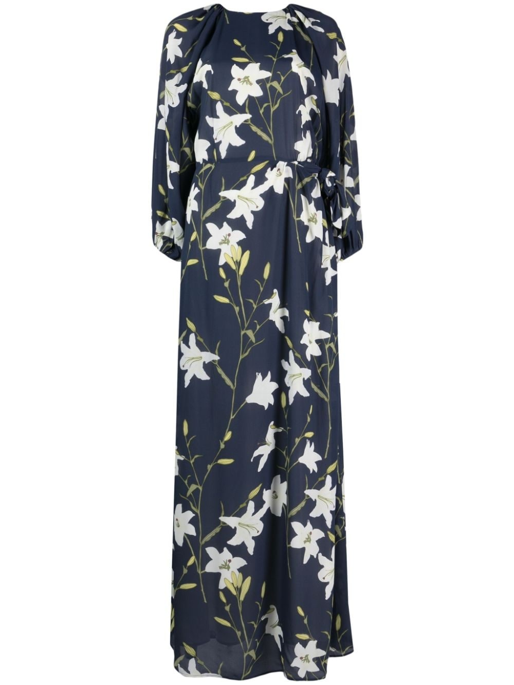Evian lily-print maxi dress - 1