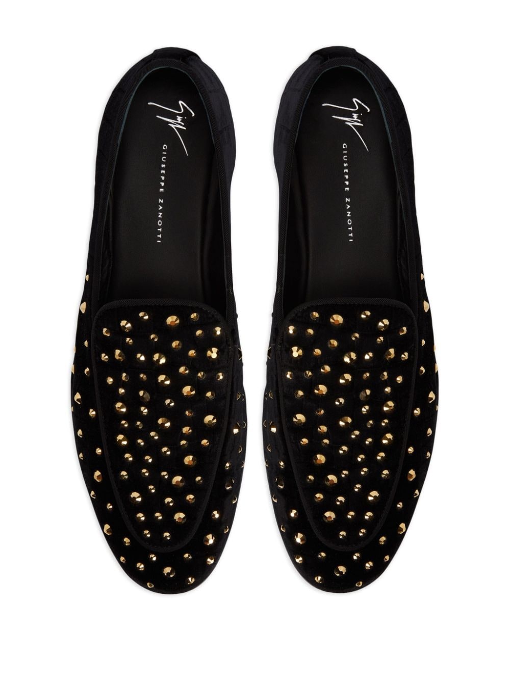 Rudolph crystal-embellished leather loafers - 4