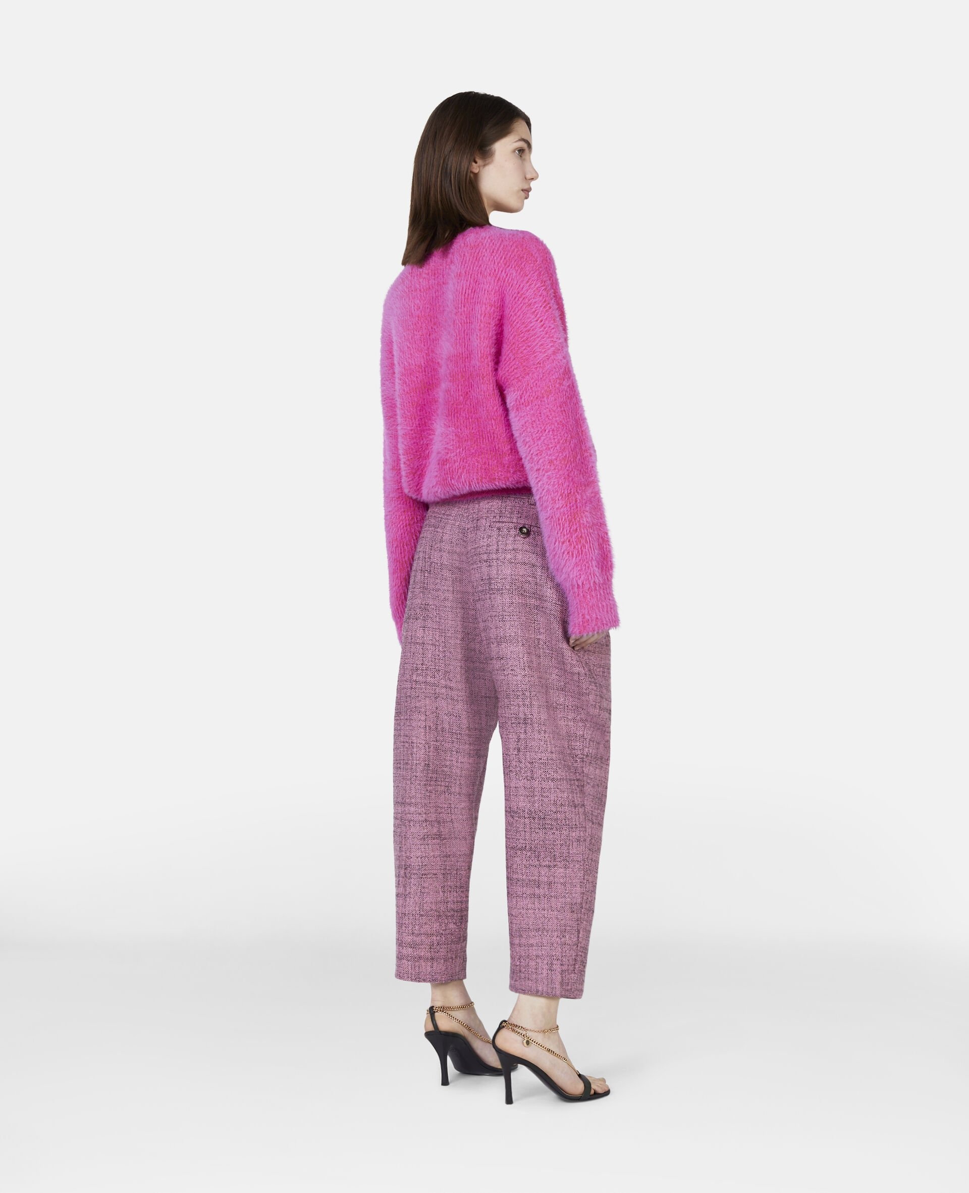 Cropped Pleated Trousers - 3