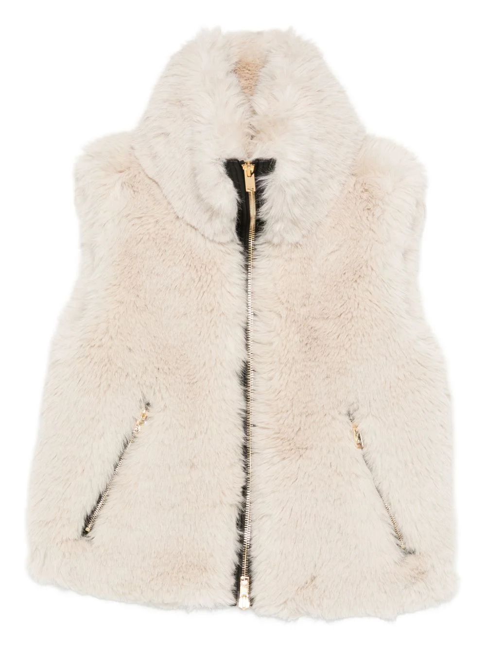 zip faux-fur jacket - 1