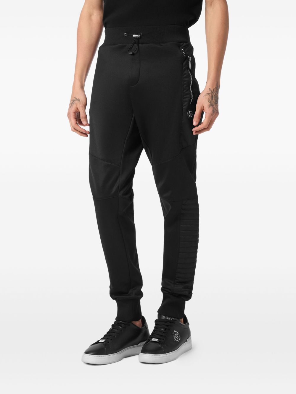 biker-quilted track pants - 2