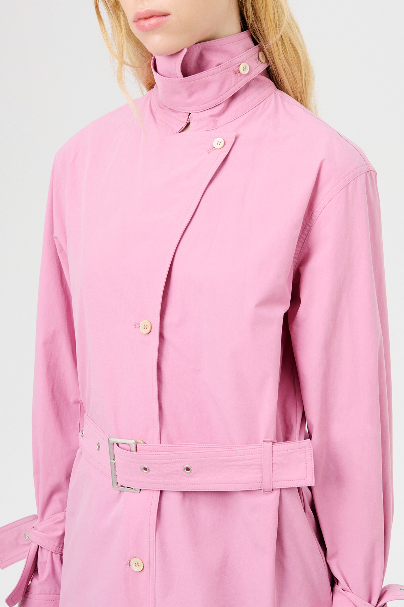 Trench Shirt Duchess Pink Organic Poplin - 4