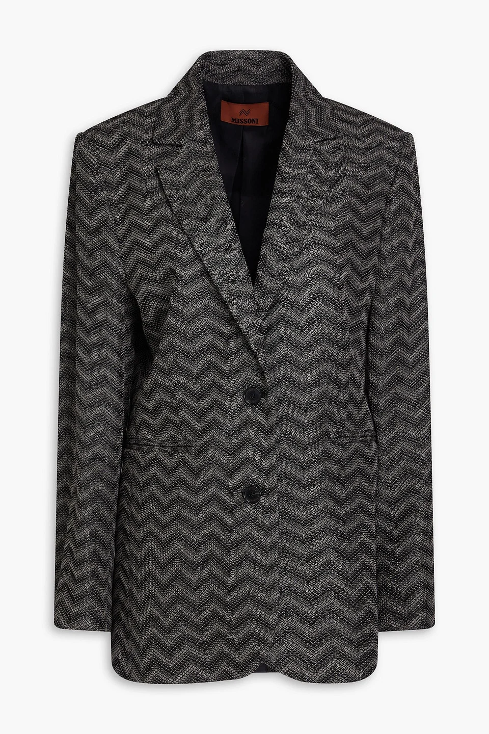 Crochet-knit cotton blazer - 1