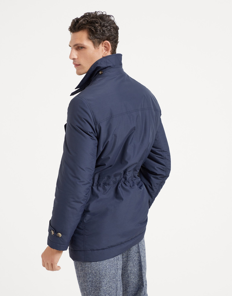 Brunello Cucinelli Virgin wool and silk techno poplin outerwear jacket with Thermore® padding outlook