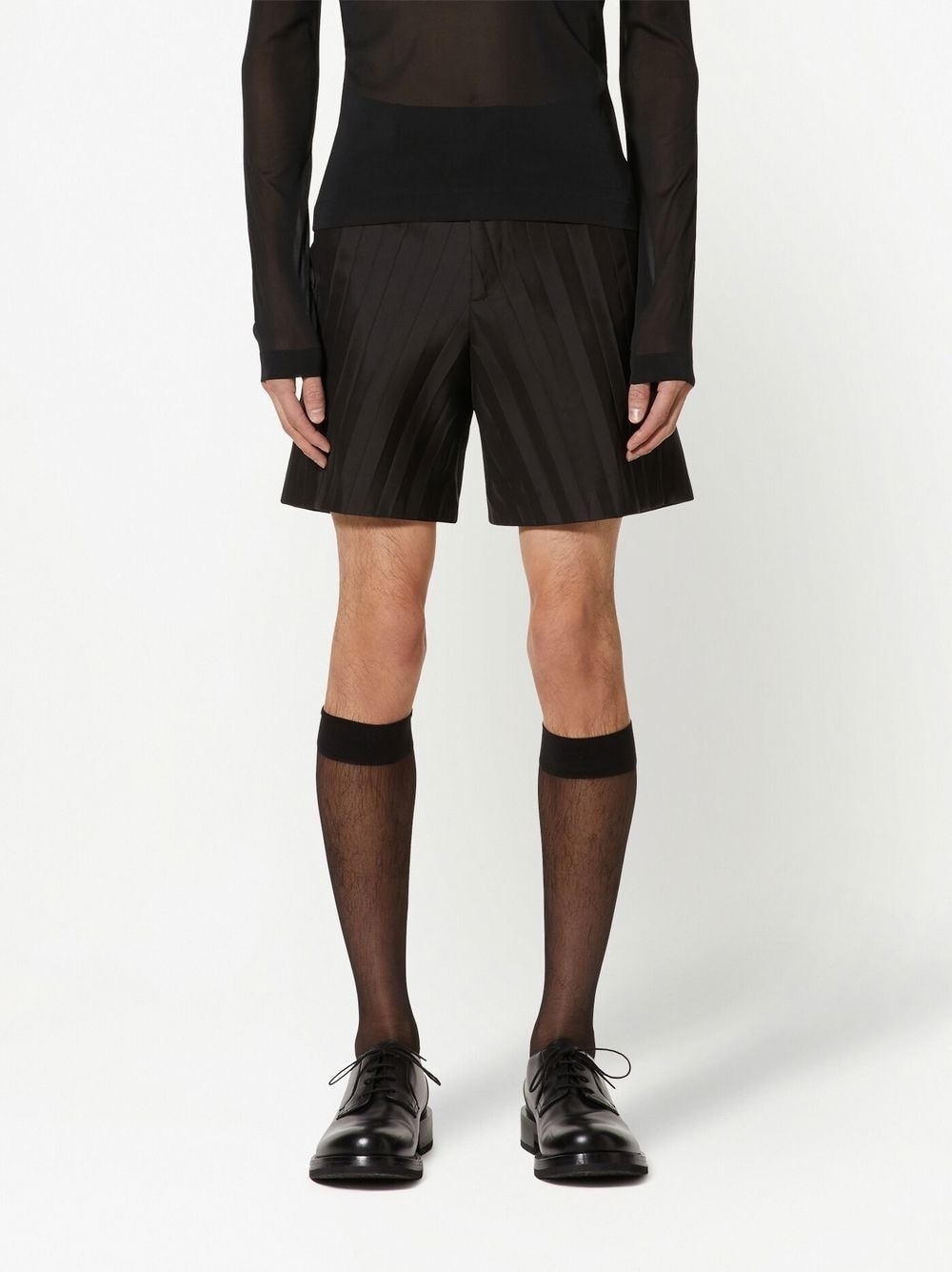 pleated tailored shorts - 3