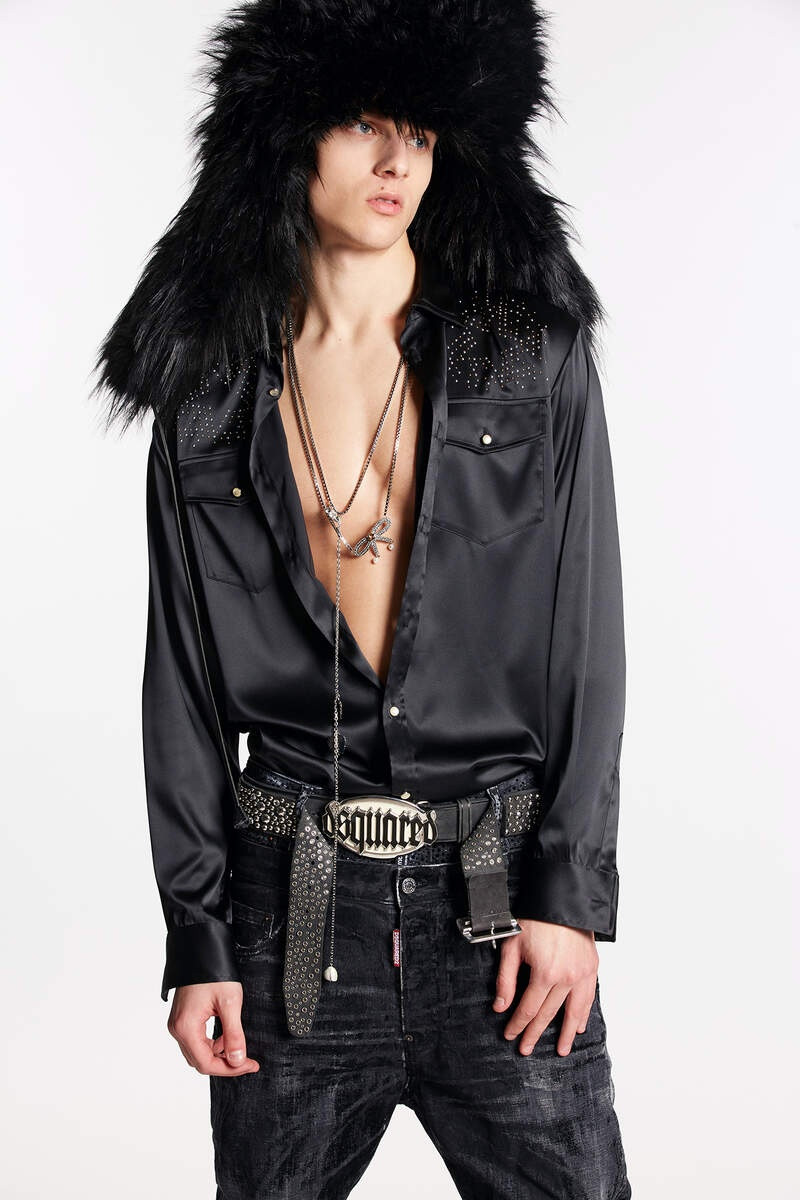 EMBELLISHED SATIN SHIRT 1