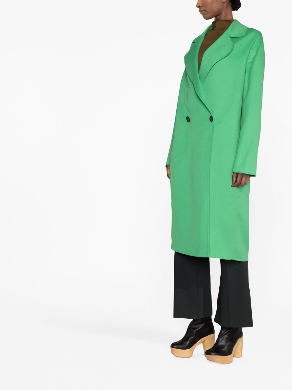 double-breasted wool coat - 3