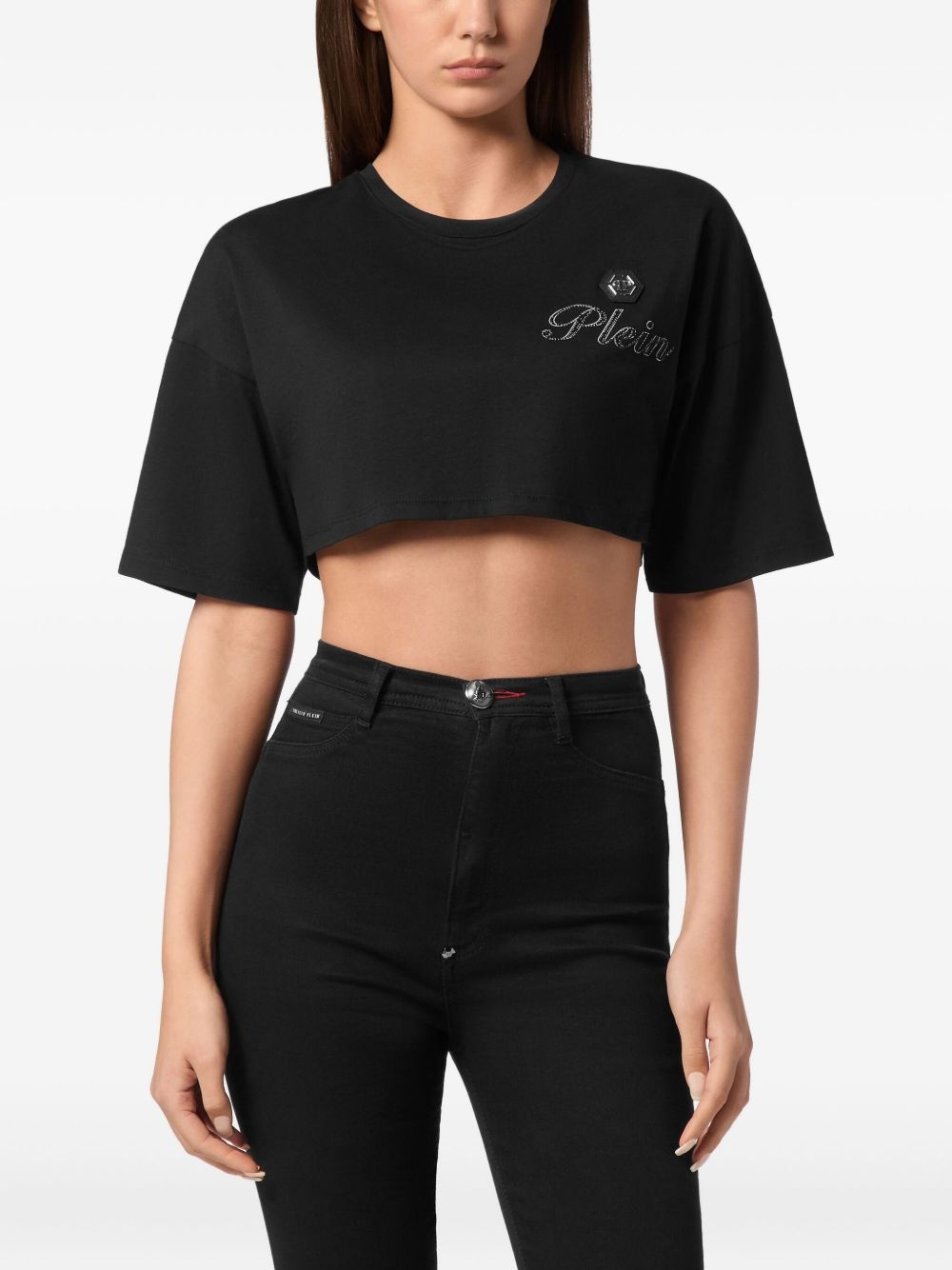 rhinestone-embellished T-shirt - 2