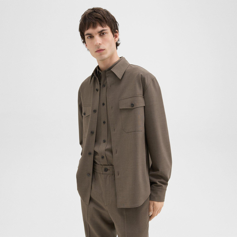 Garvin Shirt Jacket in Stretch Wool 3