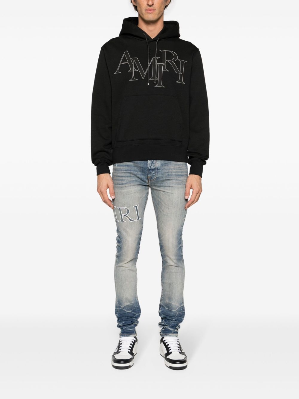 Core logo-patch skinny jeans - 2