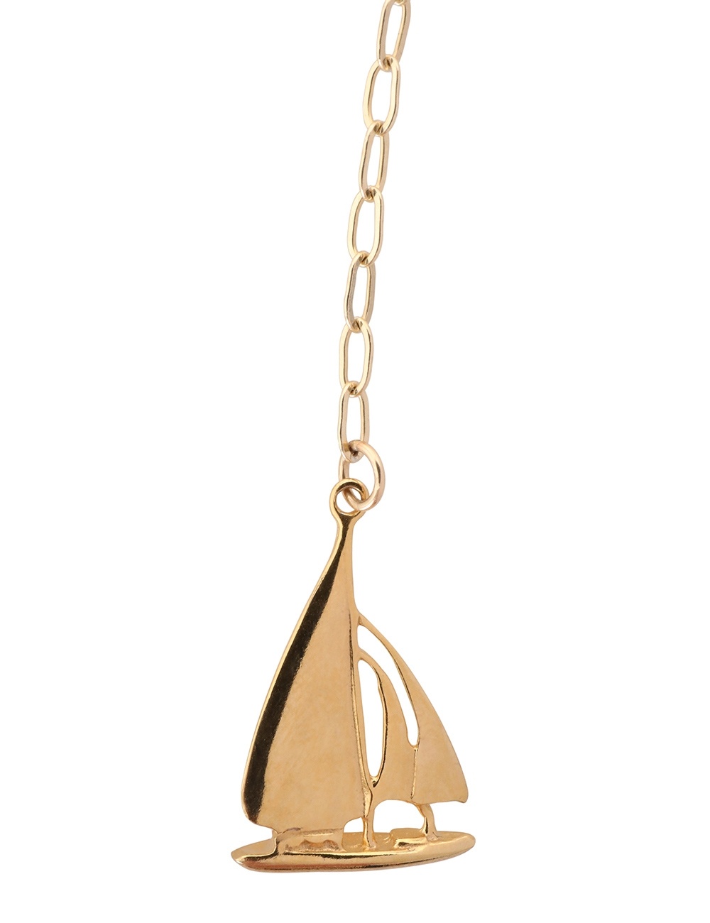 CHAIN AND BOAT CHARM NECKLACE - 3