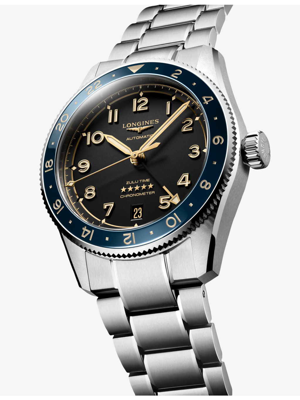 L3.802.4.60.6 Spirit Zulu Time Stainless-Steel and Ceramic Bezel 39mm Automatic Watch - 5