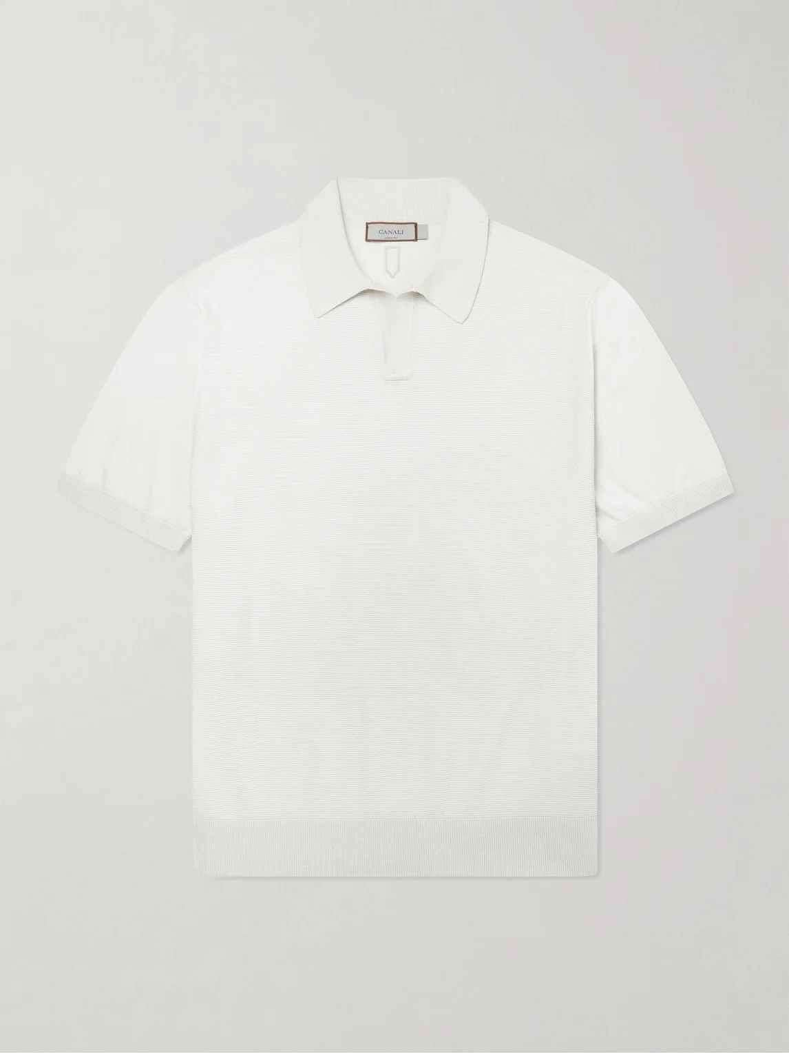 Cotton and Silk-Blend Polo Shirt - 1