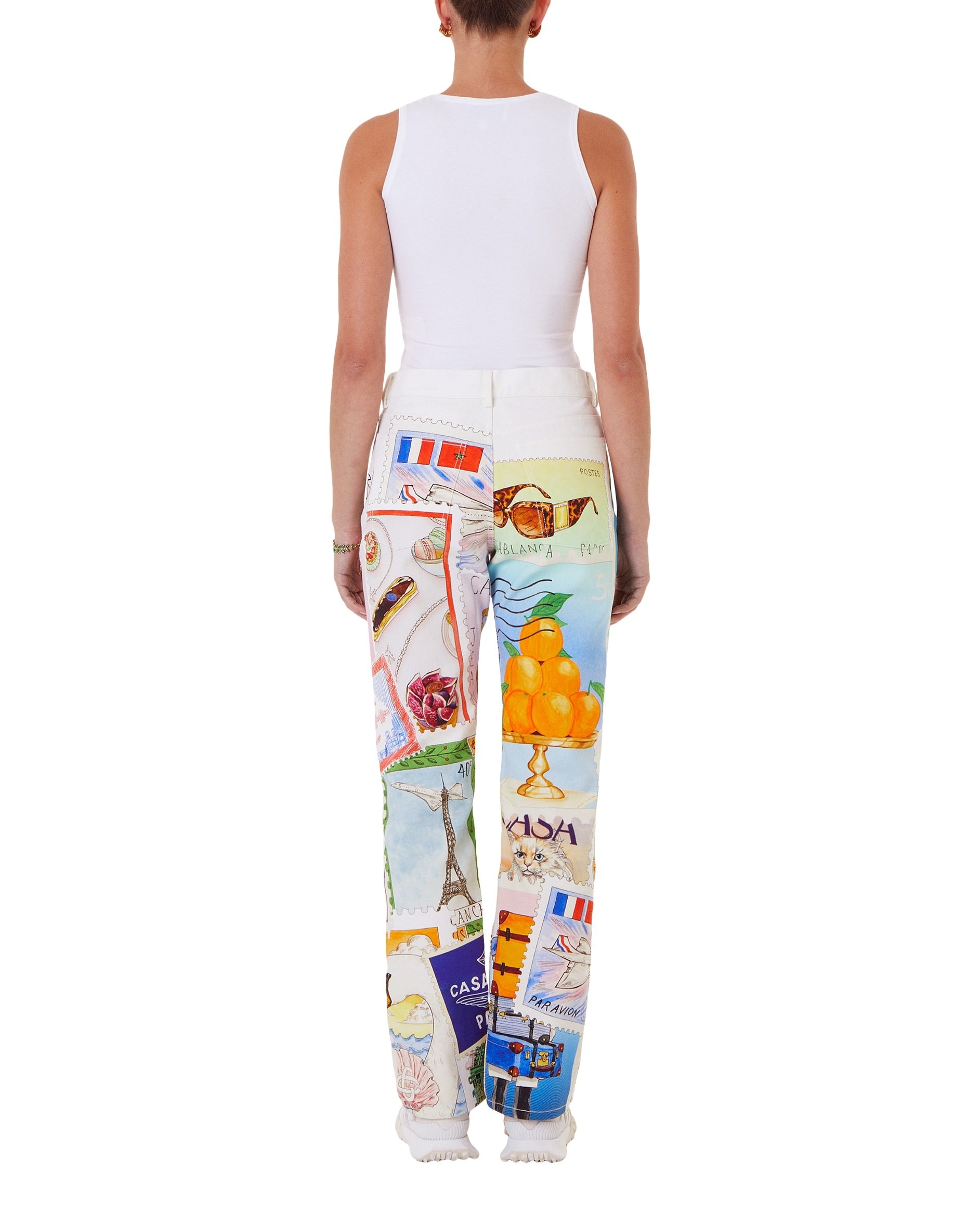 Souvenirs De Vacances Printed Straight Leg Jeans - 4