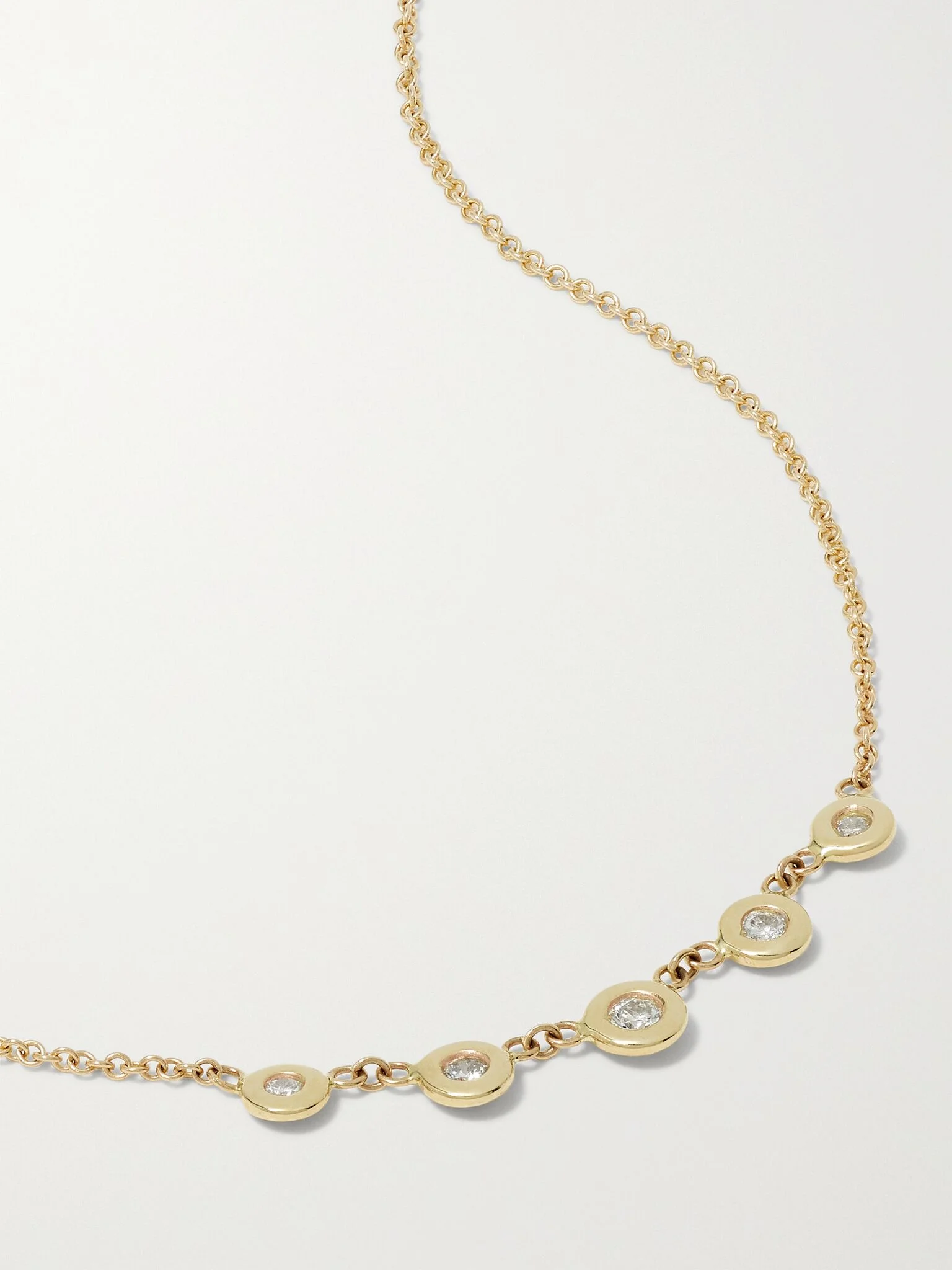 Emily 14-karat gold diamond necklace Gold - 1