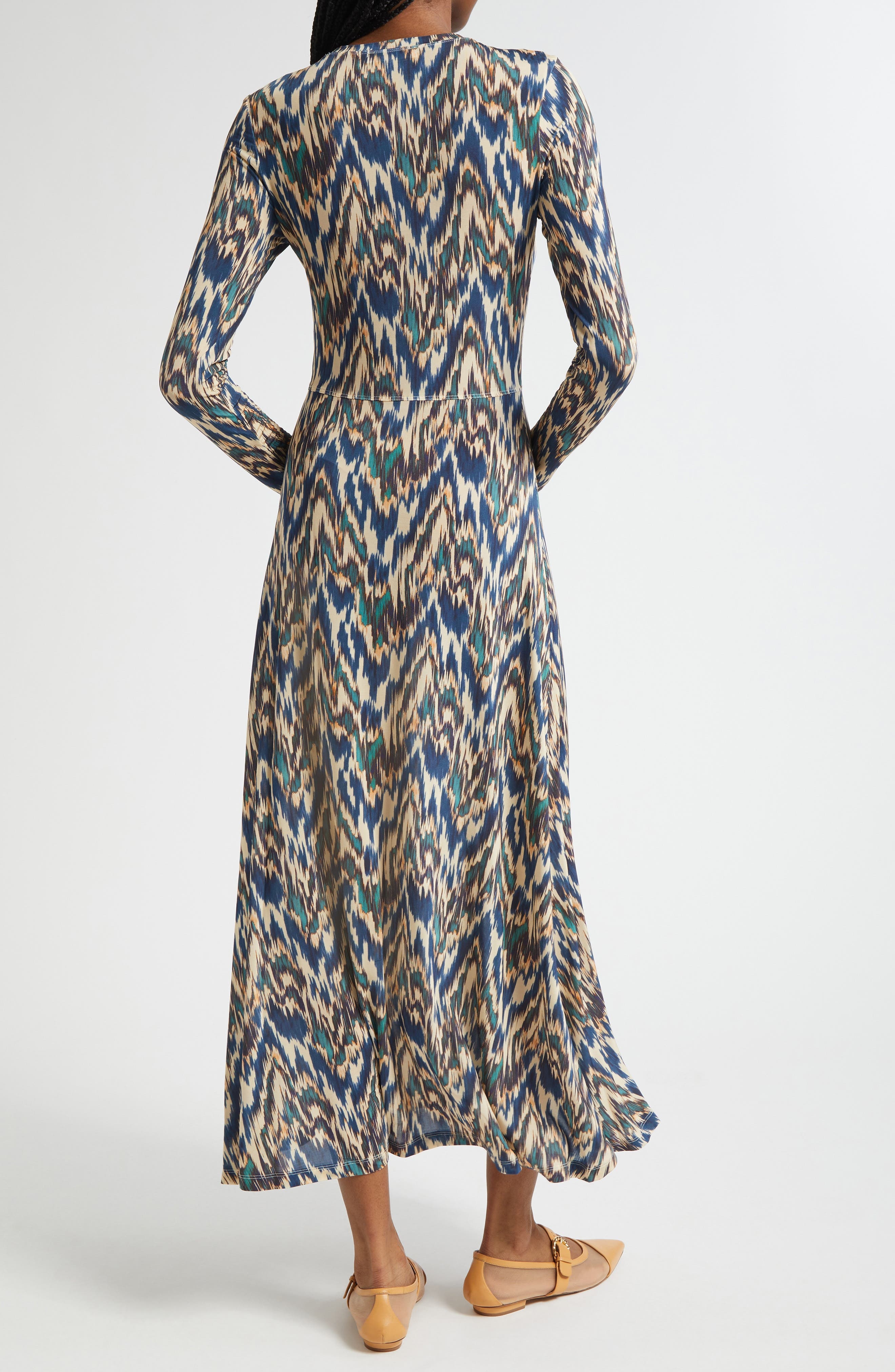 Ulla Johnson Naia Long Sleeve Ruched Maxi Dress in Riverslate at Nordstrom - 2