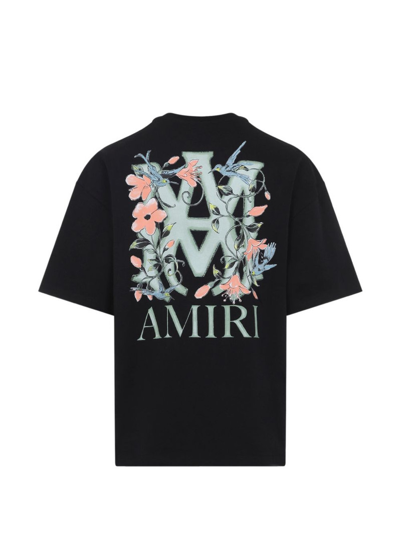 AMIRI floral logo-print T-shirt outlook