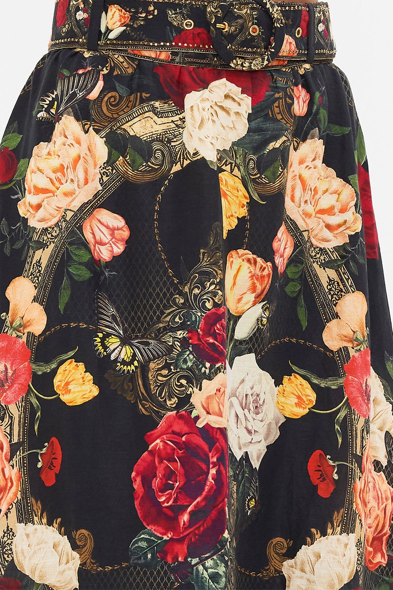 SKIRT WITH DEEP HEM FRILL AND BELT 6