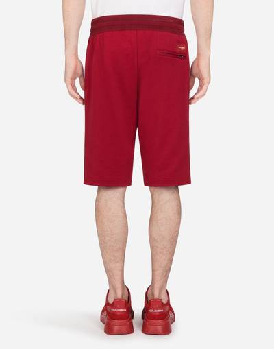 Dolce & Gabbana Jersey bermuda jogging shorts with small logoed plaque outlook