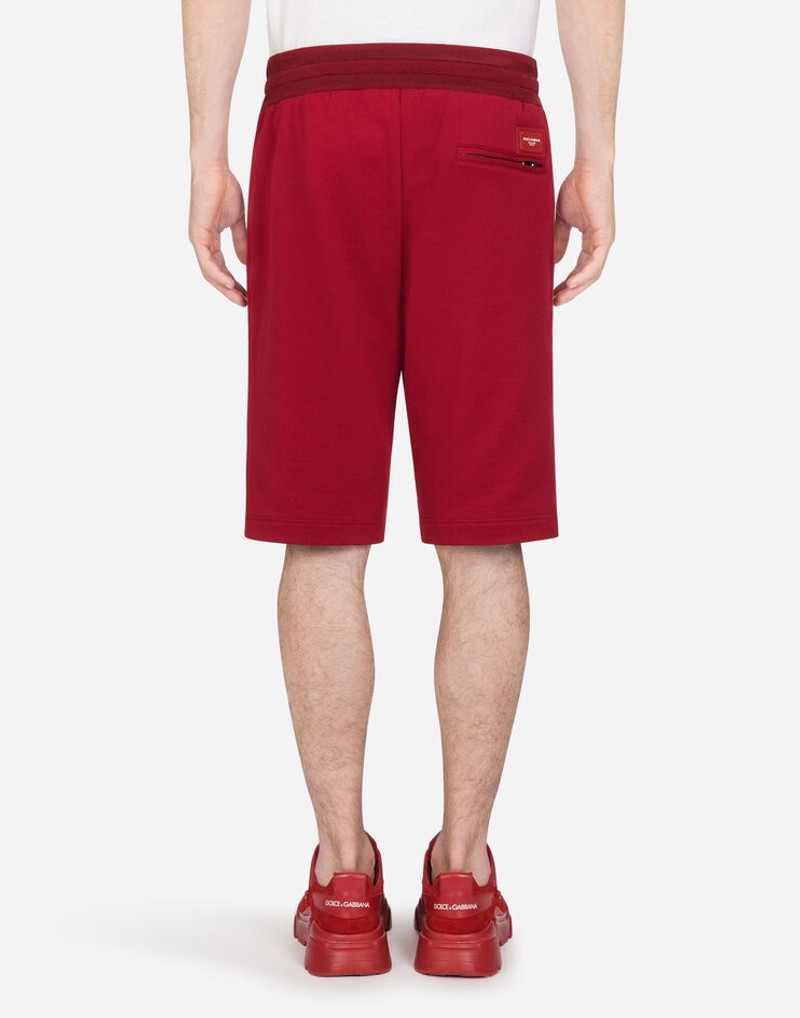 Dolce & Gabbana Jersey bermuda jogging shorts with small logoed plaque outlook