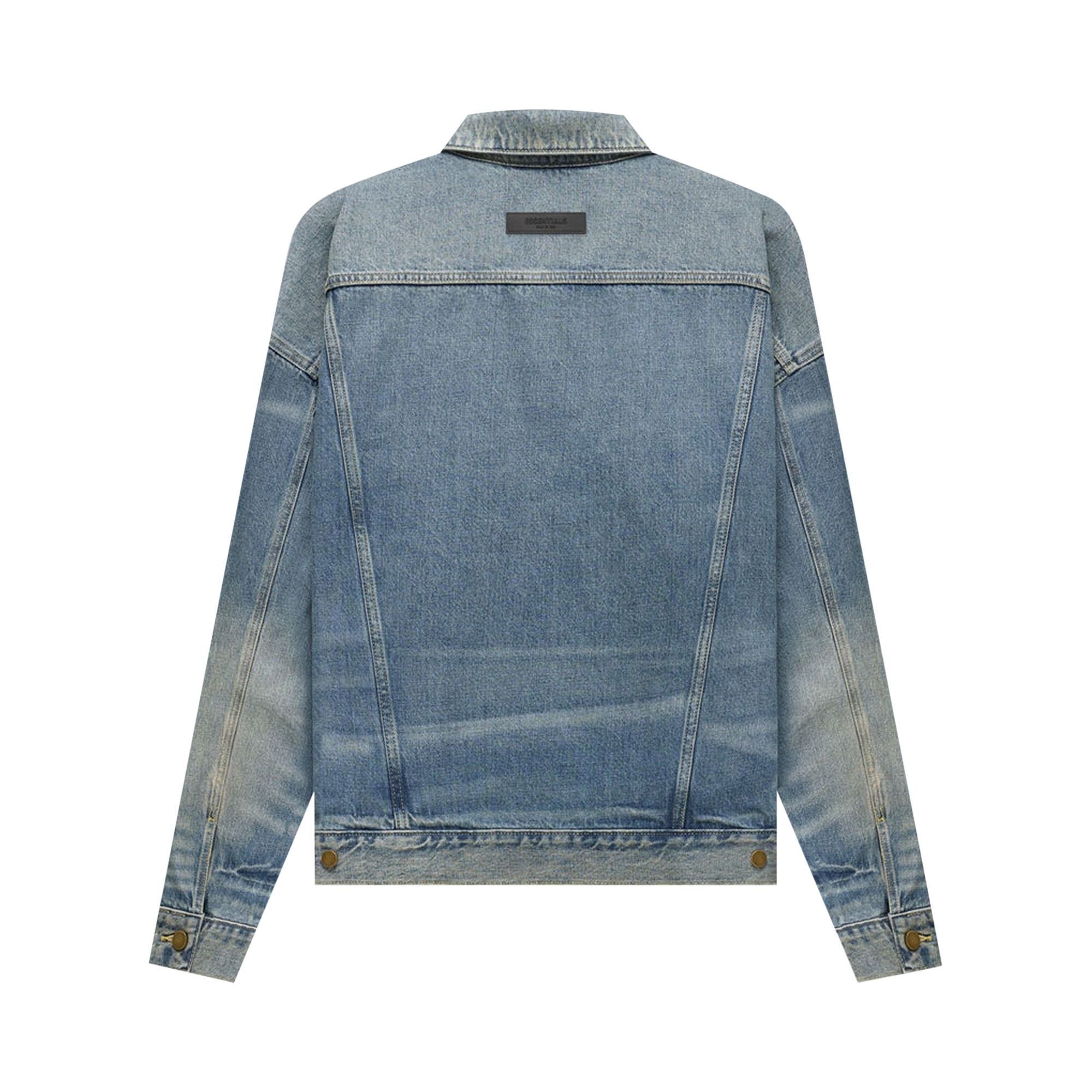 Fear of God Essentials Trucker Jacket 'Indigo' - 2