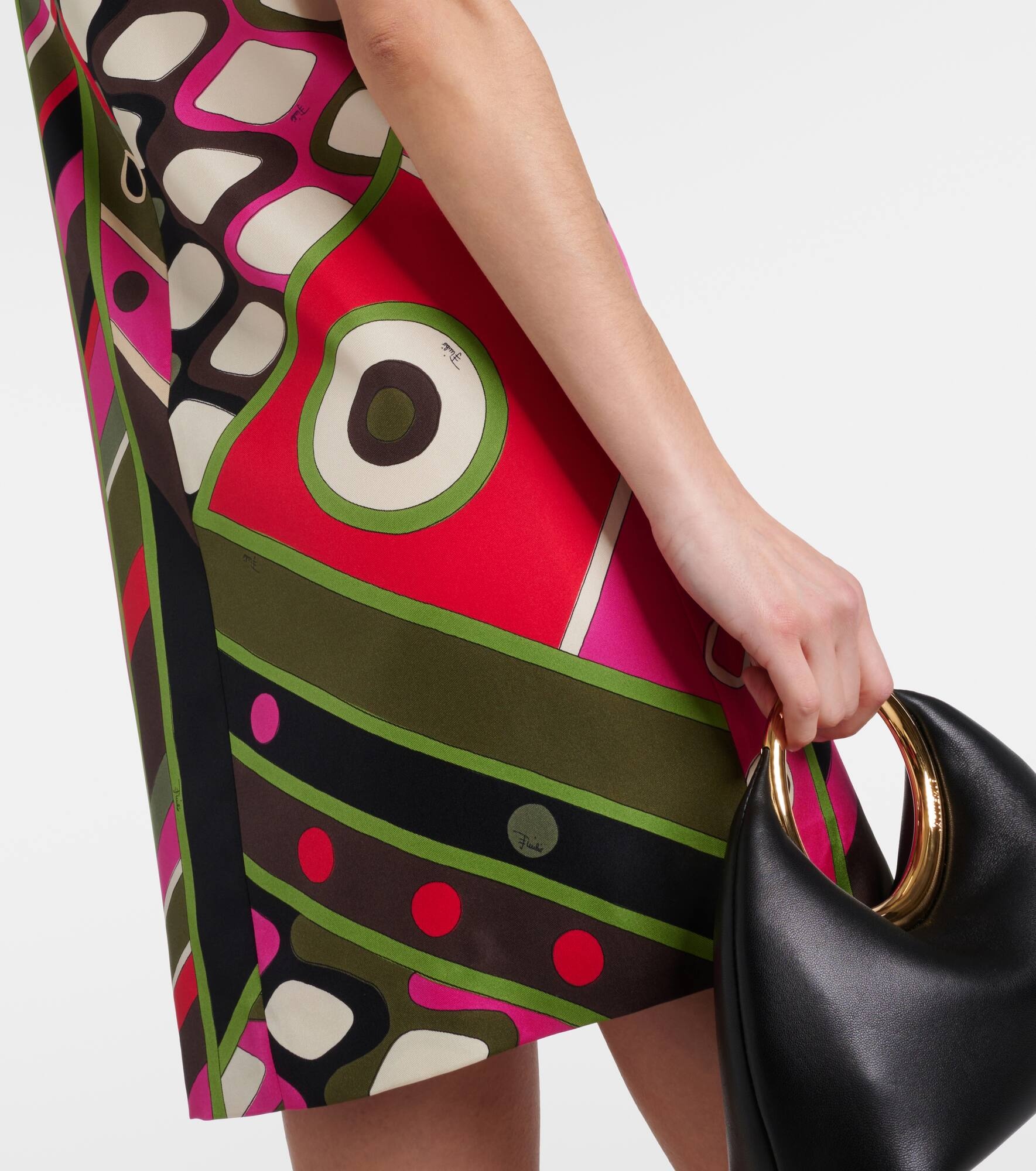 Vivara-printed silk twill minidress - 5