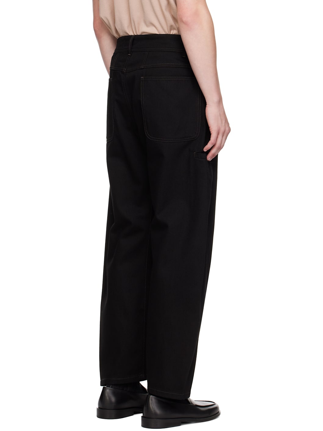 Black Twisted Workwear Jeans - 3