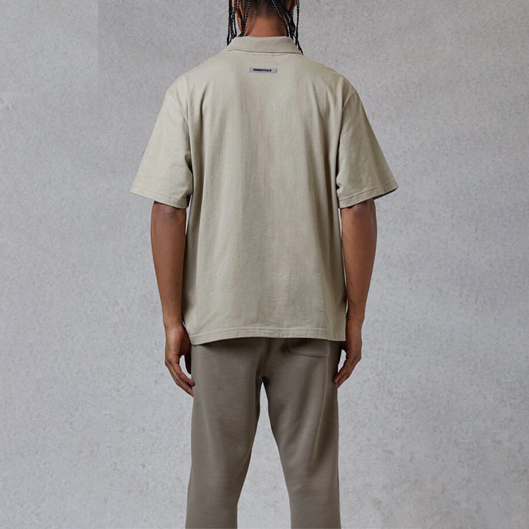Fear of God Essentials FW20 Logo Polo Shirt 'Olive' FOG-FW20-199 - 5
